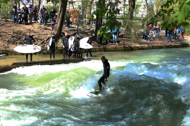 Eisbach, Munich. By Packing my Suitcase.