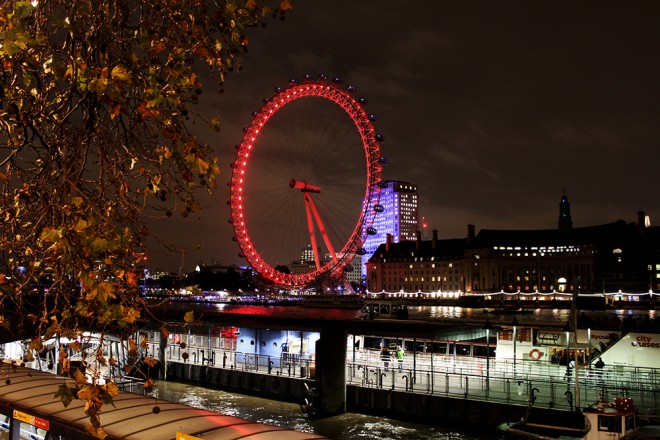 The London Eye at night, London