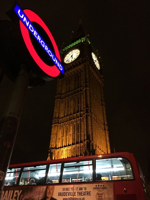 The big ben at night, London