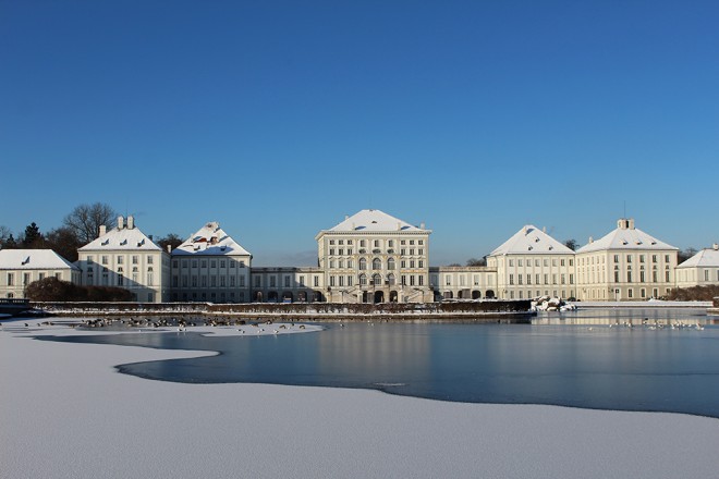 Nymphenburg Palace with snow, Munich