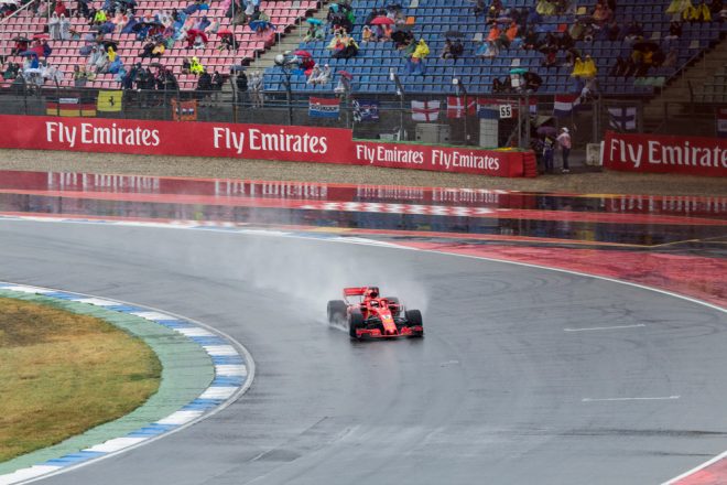 Rain at the German Grand Prix